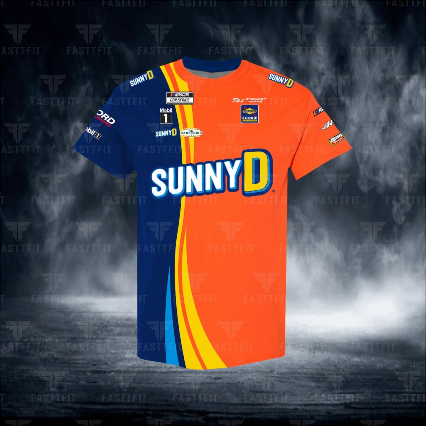 Josh Berry JH Design Orange/Royal SunnyD Twill Driver Uniform Full-Snap Jacket (FREE T-shirt, FREE Beanie Cap, FREE Scarf, FREE Bag)