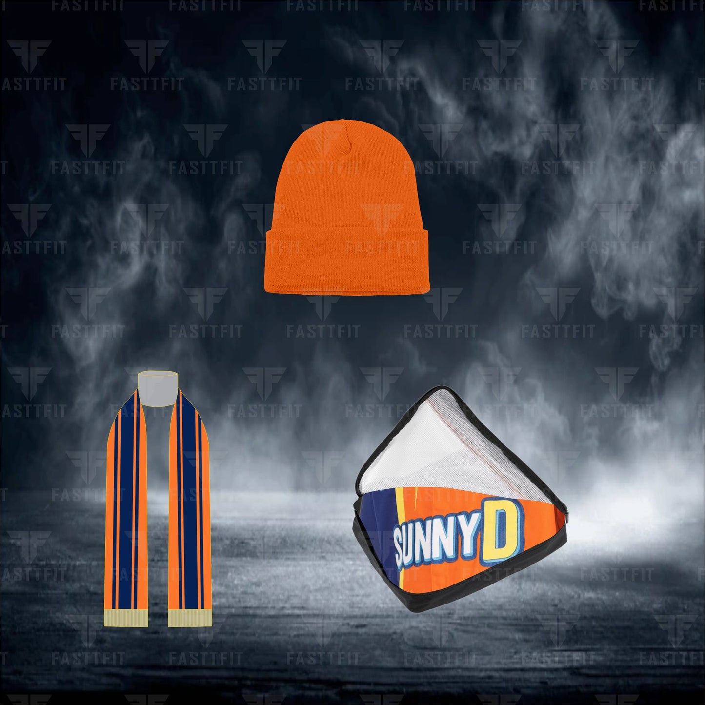 Josh Berry JH Design Orange/Royal SunnyD Twill Driver Uniform Full-Snap Jacket (FREE T-shirt, FREE Beanie Cap, FREE Scarf, FREE Bag)