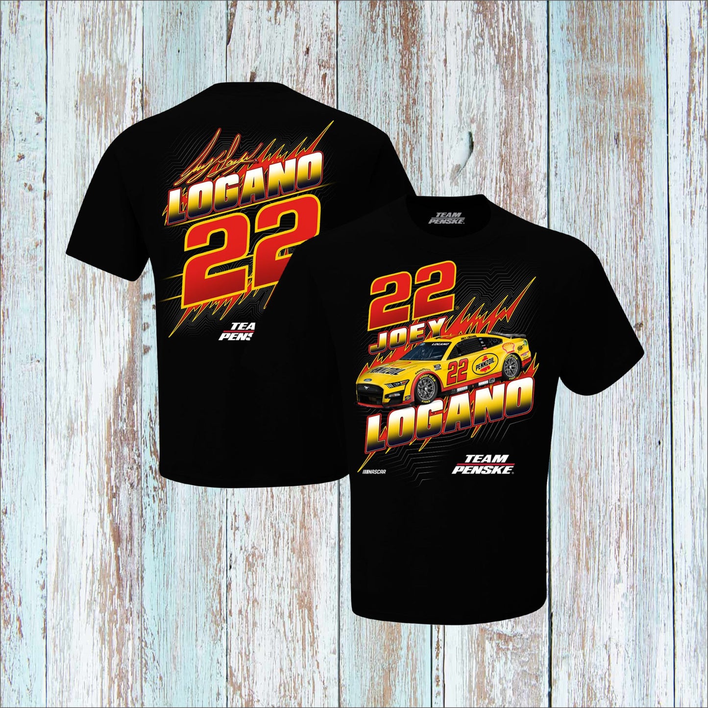 Joey Logano JH Design Black Two-Time NASCAR Cup Series Champion Twill Full-Snap Jacket (FREE T-shirt, FREE Bag)