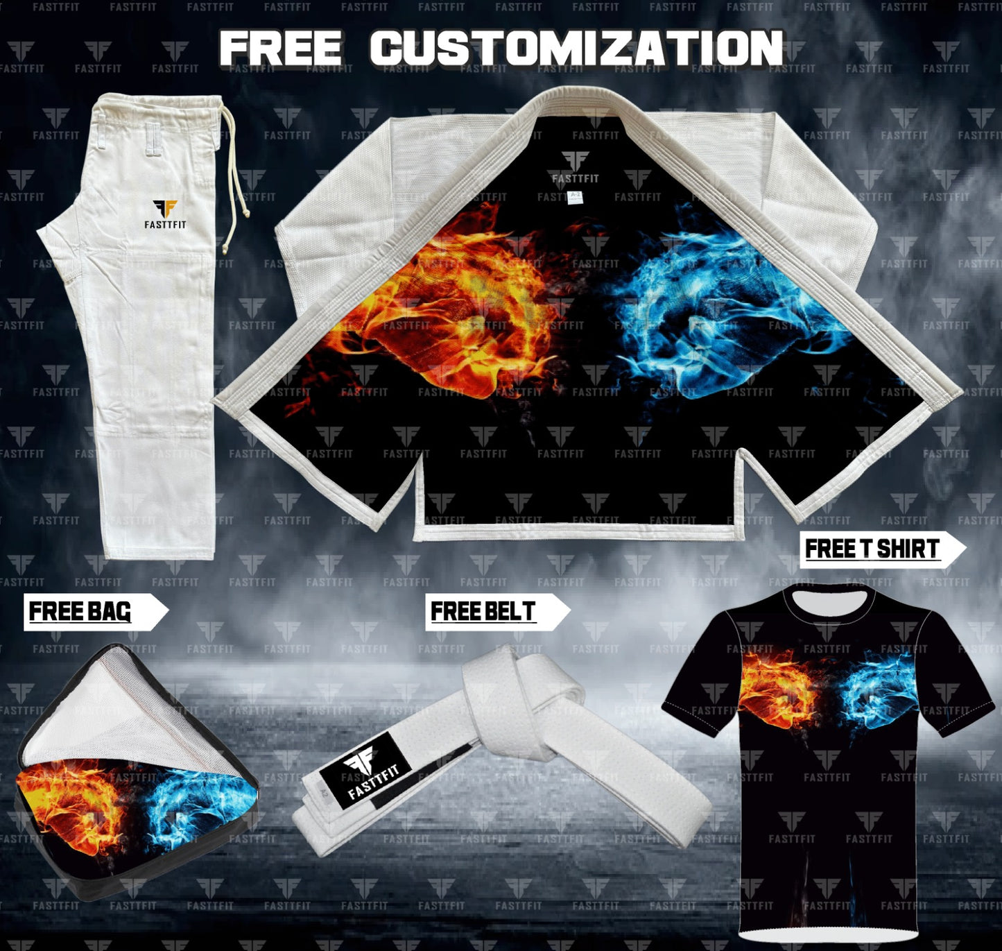 ICE & FIRE FIGHTING SUBLIMATION JIU JITSU GI (BJJ GI)