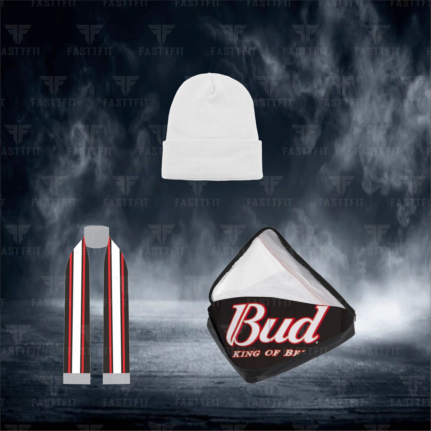 Dale Earnhardt Jr. JH Design Black Budweiser Full-Snap Twill Jacket. (FREE T-shirt, FREE Beanie Cap, FREE Scarf, FREE Bag)