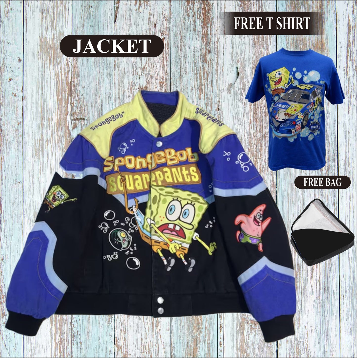 Spongebob Jacket (Free T-Shirt, Free Bag)