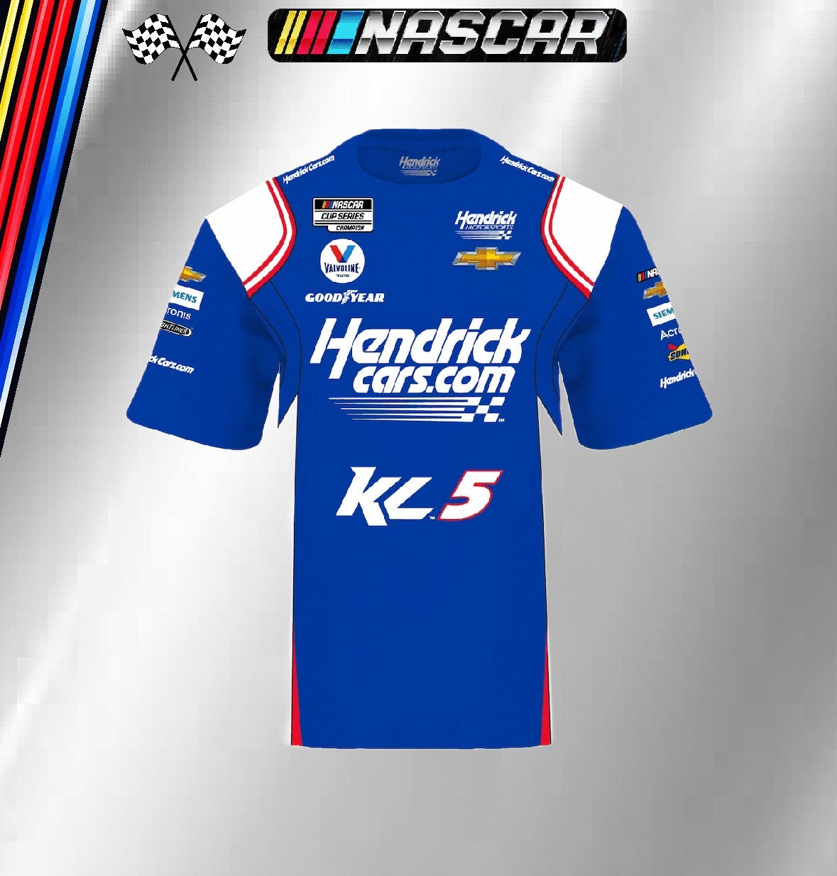 JH Design Hendrick Motorsports Team Collection Kyle Larson Full-Snap Racing Jacket (FREE T-shirt, FREE Bag)