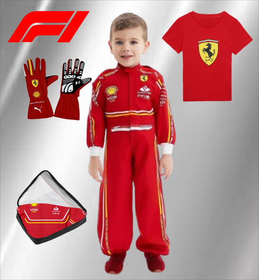 Ferrari Influenced Racing Personalized costume for kids Birthday outfit/Halloween costume