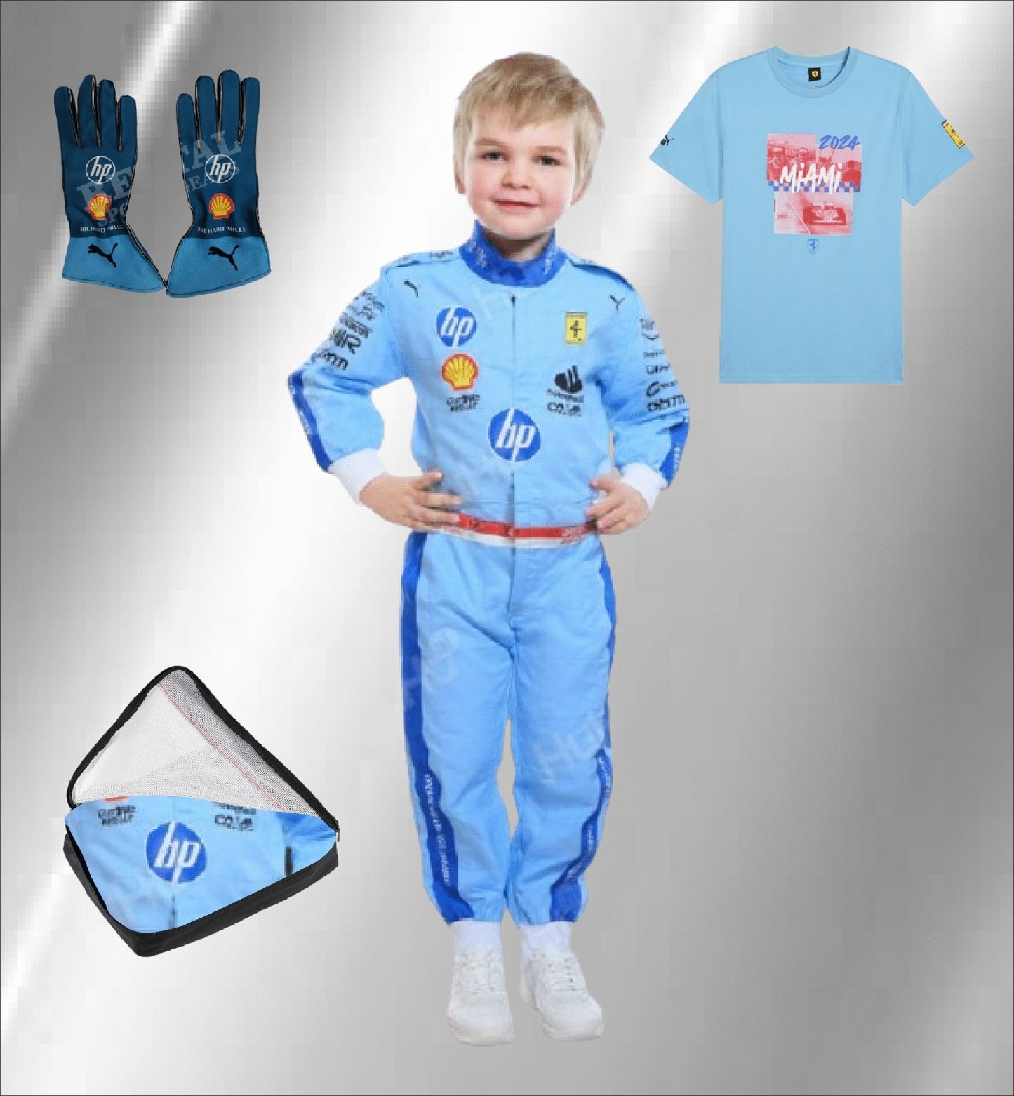 Ferrari Influenced Racing Personalized costume for kids Birthday outfit/Halloween costume