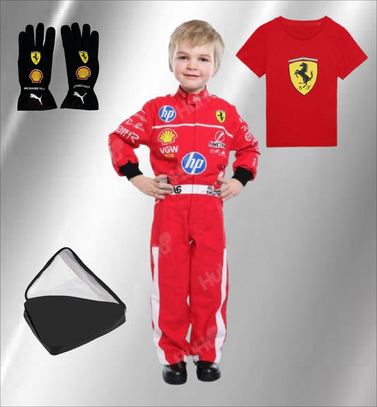 Ferrari Influenced Racing Personalized costume for kids Birthday outfit/Halloween costume