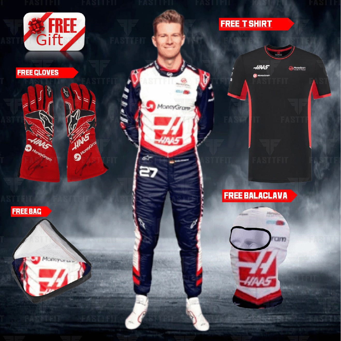 2024 go karting suit HAAS F1 TEAM Nico Hulkenberg race suit