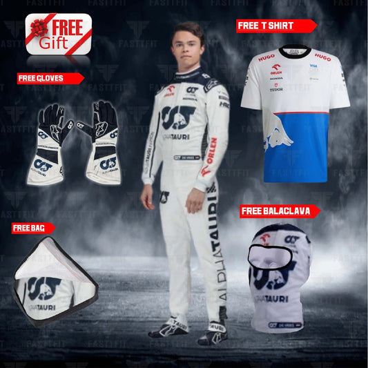 2024 go karting suit ALPHATAURI Nyck de Vries race suit