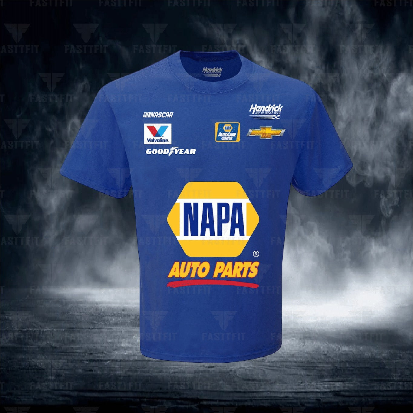 Chase Elliott JH Design Black NAPA Twill Driver Uniform Full-Snap Jacket (FREE T-shirt, FREE Beanie Cap, FREE Scarf, FREE Bag)