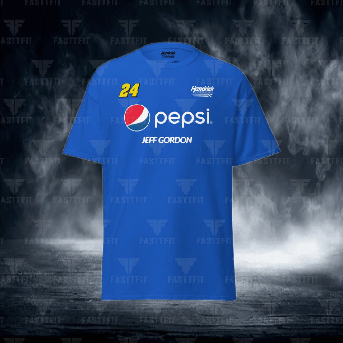JH Design Royal Jeff Gordon Pepsi Twill Driver Uniform Full-Snap Jacket (FREE T-shirt, FREE Beanie Cap, FREE Scarf, FREE Bag)