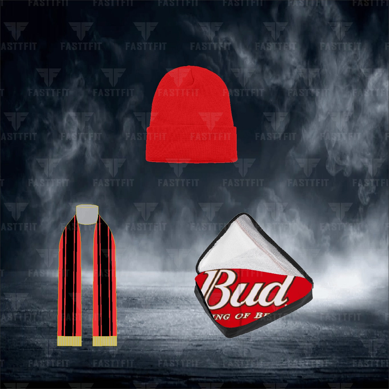 Dale Earnhardt Jr #8 Budweiser Twill Driver Uniform Full-Snap Jacket (FREE T-shirt, FREE Beanie Cap, FREE Scarf, FREE Bag)