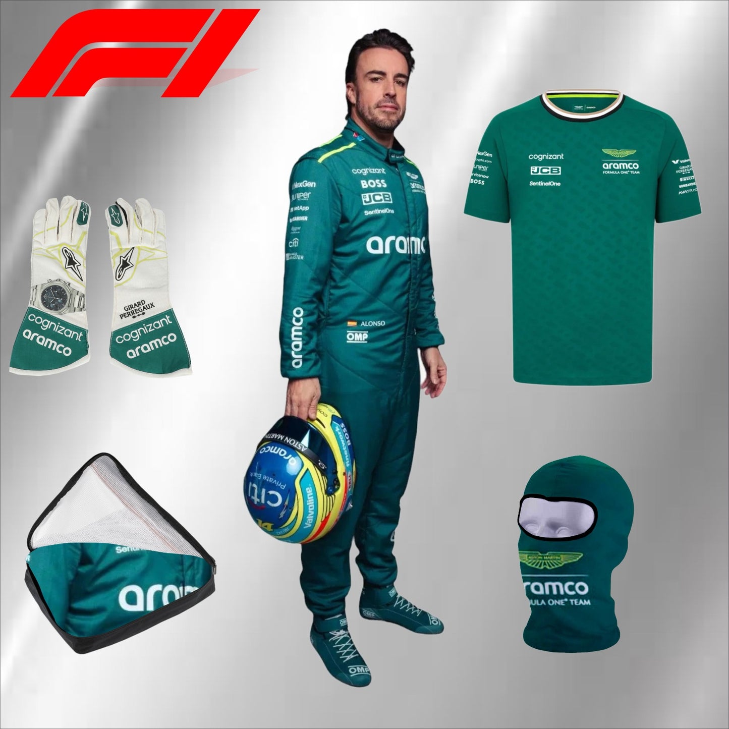 2024 go karting suit ASTON MARTIN Fernando Alonso race suit