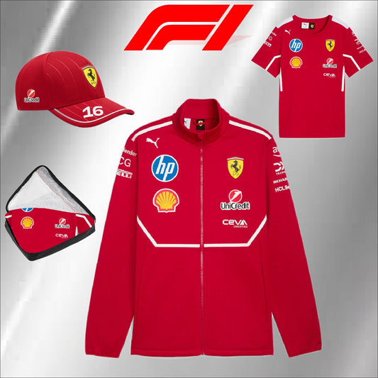 Scuderia Ferrari F1 PUMA 2025 Team Softshell Jacket, T-shirt, Cap, Bag. (LIMITED TIME SPECIAL OFFER)