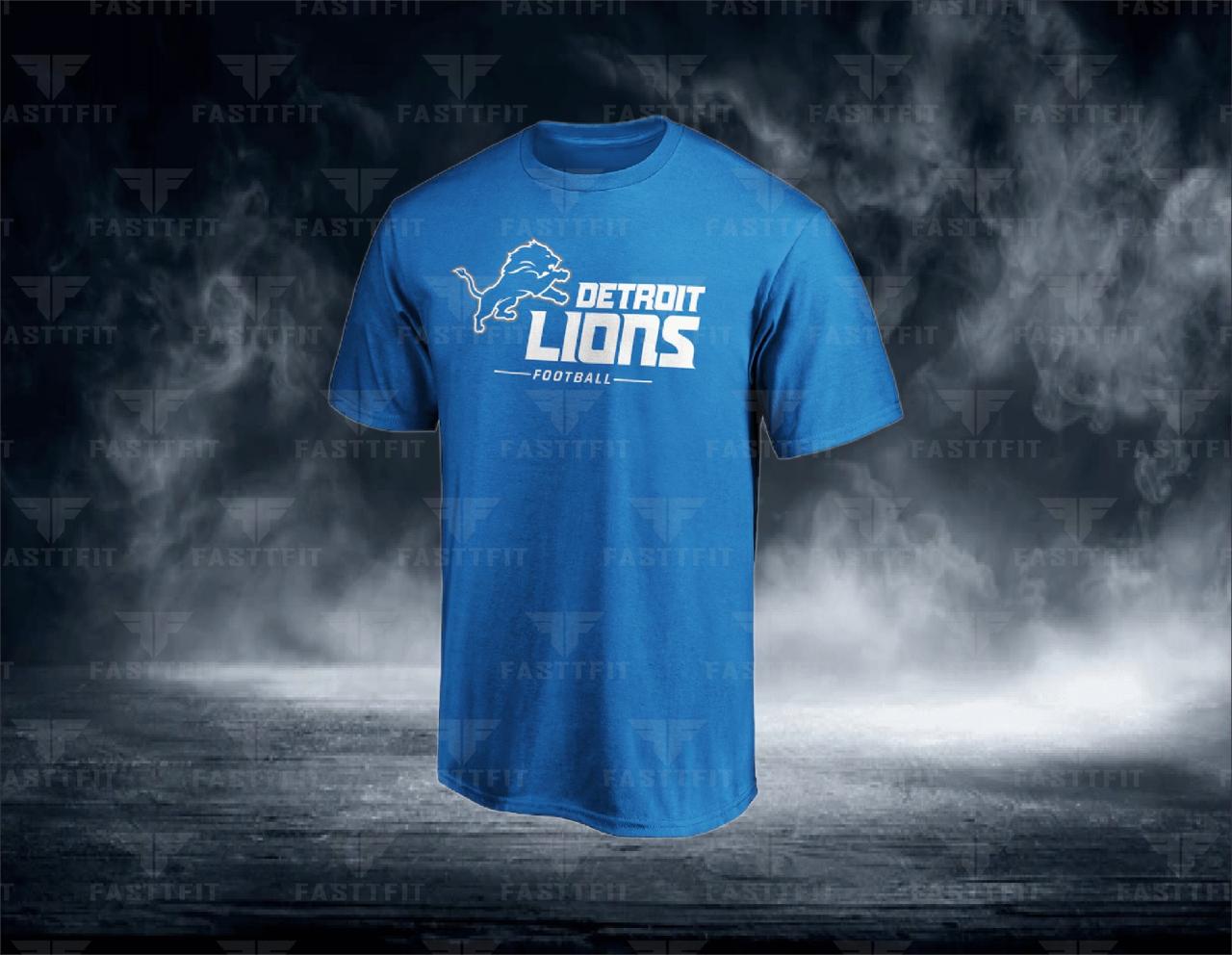 Blue/Black Detroit Lions Off Season x NFL Team Puffer Jacket, customized for Football, Moms/Dads Custom Team Name. (Free T-shirt / Cap / bag)