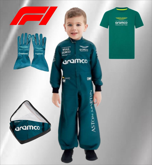 F1 Aston Martin costume for kids Birthday outfit/Halloween costume
