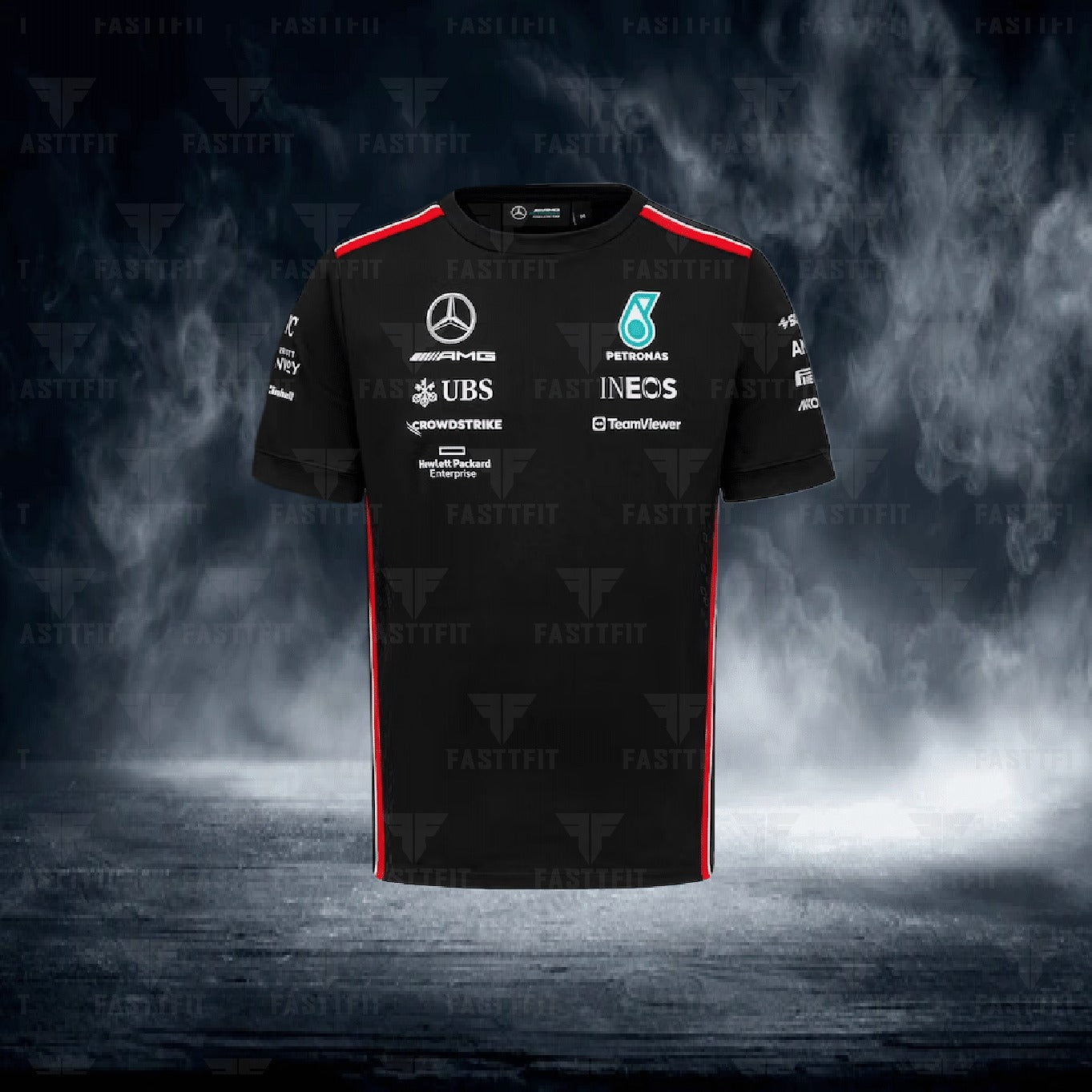 2024 Lewis Hamilton AMG F1 jacket, F1 free t-shirt, free neck gator, free bag.