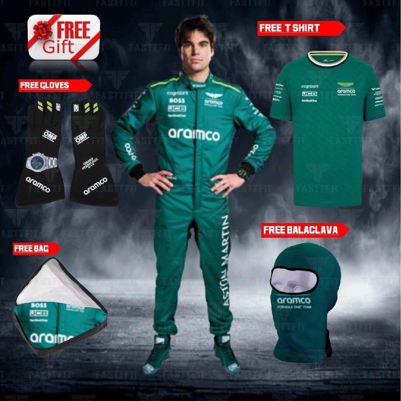 2024 go karting suit ASTON MARTIN Lance Stroll race suit