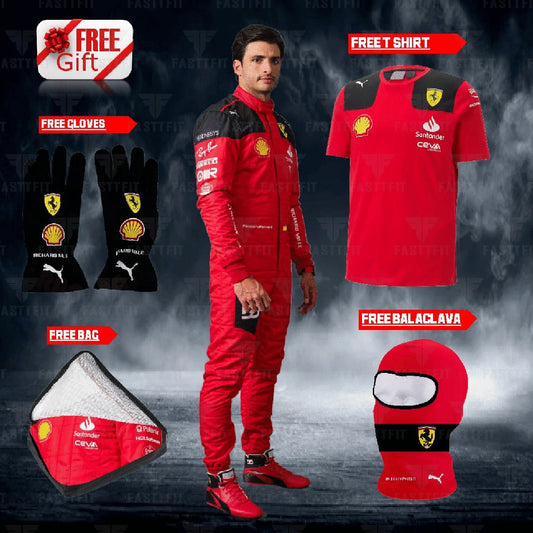 Carlos Sainz 2024 go karting suit Ferrari  race suit